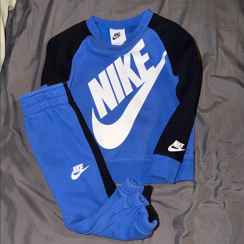 Nike Kids Blue and Black Tracksuit